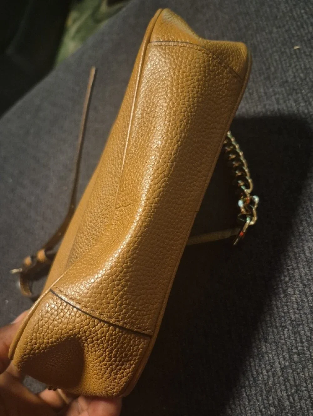 Michael Kors Brown Pebbled Leather Crossbody with Tassel